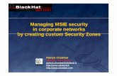 Managing MSIE security in corporate networks by creating custom Security Zones