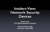 Insiders View: Network Security Devices - CanSecWest Applied