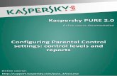 Configuring Parental Control settings: control levels and reports