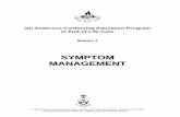 SYMPTOM MANAGEMENT - CEPD University of Toronto