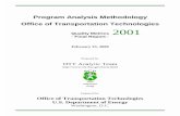 Program Analysis Methodology Office of Transportation Technologies