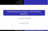 Parallel Numerical Solution of the 2D Heat Equation