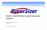 FEM: NASTRAN Solid Element Import - HyperSizer