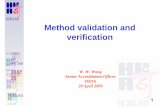 Method validation and verification - Centre for Food Safety