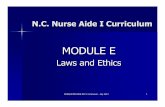NC DHSR HCPR: Power Point E Law and Ethics