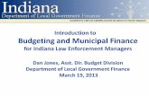 Introduction to Budgeting and Municipal Finance for Indiana Law