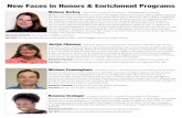 New Faces in Honors & Enrichment Programs