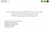 Improving the sustainability of thermoformed polyolefin food packaging through UPES