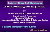 Tutorial - Blood Cell Morphology A Clinical Pathology 201 Study Module