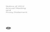 Notice of 2012 Annual Meeting and Proxy Statement