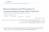 Representations and Warranties in Commercial Real Estate Sales