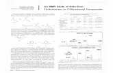 An NMR Study of Keto-Enol Tautomerism in ,8-Dicarbonyl Compounds