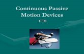 Continuous Passive Motion Devices - Mercer County Community