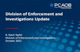 Division of Enforcement and Investigations Update