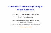 Denial-of-Service (DoS) & Web Attacks