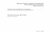 Work Paper PGECOAGR102 Greenhouse IR Film Revision 0