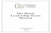 The Music Leadership Team Manual - Barbershop Harmony Society