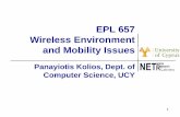 EPL 657 Wireless Environment and Mobility Issues