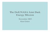 The DoE/NASA Joint Dark Energy Mission - NOAO