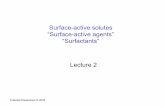 Lecture 2 Surfactants - Colloidal Dispersions