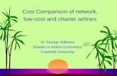 Cost Comparison of network, low-cost and charter airlines