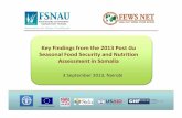 Seasonal Food Security and Nutrition Assessment in Somalia - FSNAU