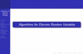 Algorithms for Discrete Random Variables - Rose-Hulman - Top