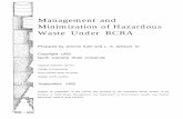 Management and Minimization of Hazardous Waste Under RCRA