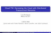Cloud-TM: Harnessing the Cloud with Distributed Transactional Memories