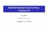 Mathematical Economics: Lecture 8
