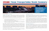 Texas Transportation Needs Summary - Texas 2030 Committee