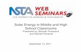 Solar Energy in Middle and High School Classrooms