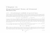 Chapter 11 Experimental Tests of General Relativity