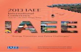 2013 IAEE - The International Association for Energy Economics
