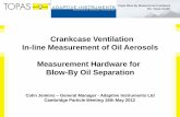 Crankcase Ventilation In-line Measurement of Oil Aerosols