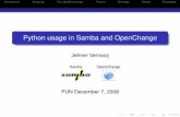Python usage in Samba and OpenChange - Samba - opening windows to