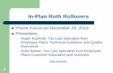 In-Plan Roth Rollovers - Internal Revenue Service