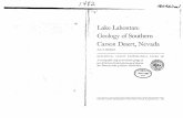 Lake Lahontan: Geology of Southern Carson Desert, Nevada