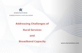 Addressing Challenges of Rural Services and Broadband Capacity - CDG