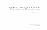 Disaster Planning for People Experiencing Homelessness