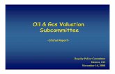 Oil & Gas Valuation Subcommittee - Office of Natural Resources Revenue