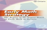 Early Math Strategy, The Report of the Expert Panel on Early Math