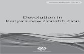 Devolution in Kenyaâ€™s new Constitution - Society for