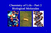 Chemistry of Life - Part 2 Biological Molecules