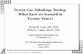 Tracer Gas Inleakage Testing. What have we learned in Twenty Years?