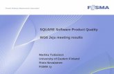 SQUARE Software Product Quality WG6 Jeju meeting results