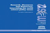 Research, discourses and democracy: innovating the social science-policy nexus