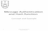 Message Authentication and Hash function -   - Get a