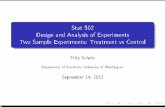 Stat 502 Design and Analysis of Experiments Two Sample Experiments