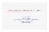Bandwidth estimation tools